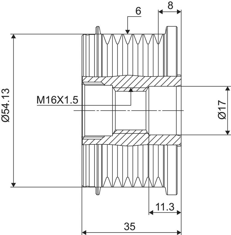 Rueda libre alternador VALEO ref. 588003